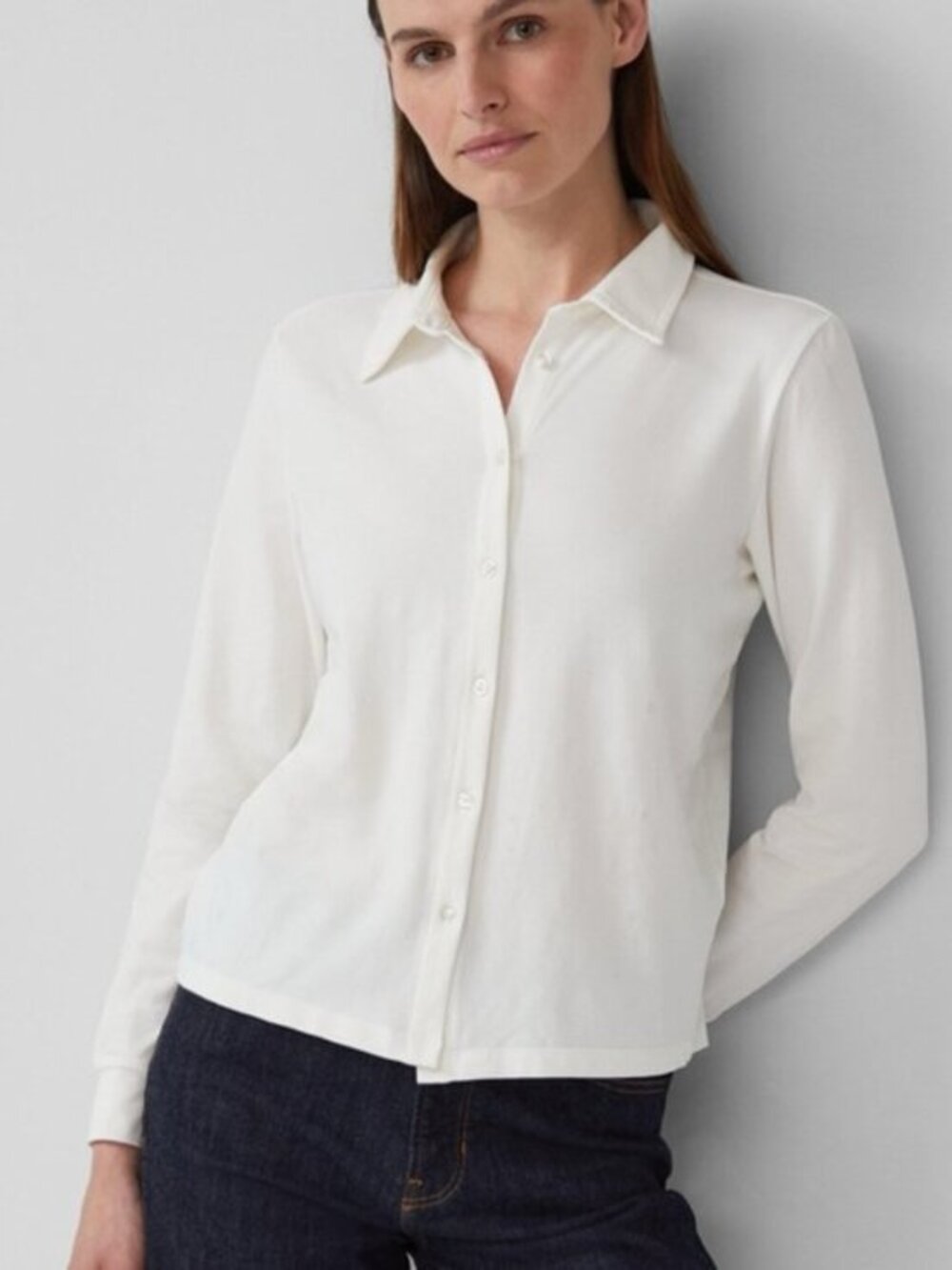Club Monaco Jersey Knit Button Down Shirt